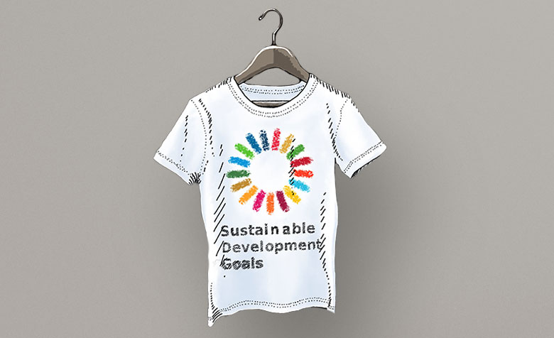 Illustration eines SDG Shirts